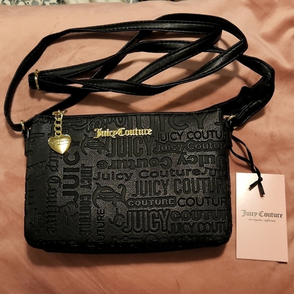 Black Juicy Couture Crossbody NWT - Picture 2 of 8